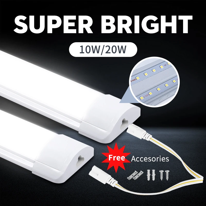 Imagem -03 - Led Tube Light Bar com Fio Interruptor sob as Luzes do Armário para Sala de Estar Quarto Armário Lâmpada de Cozinha 30cm 50cm 60cm