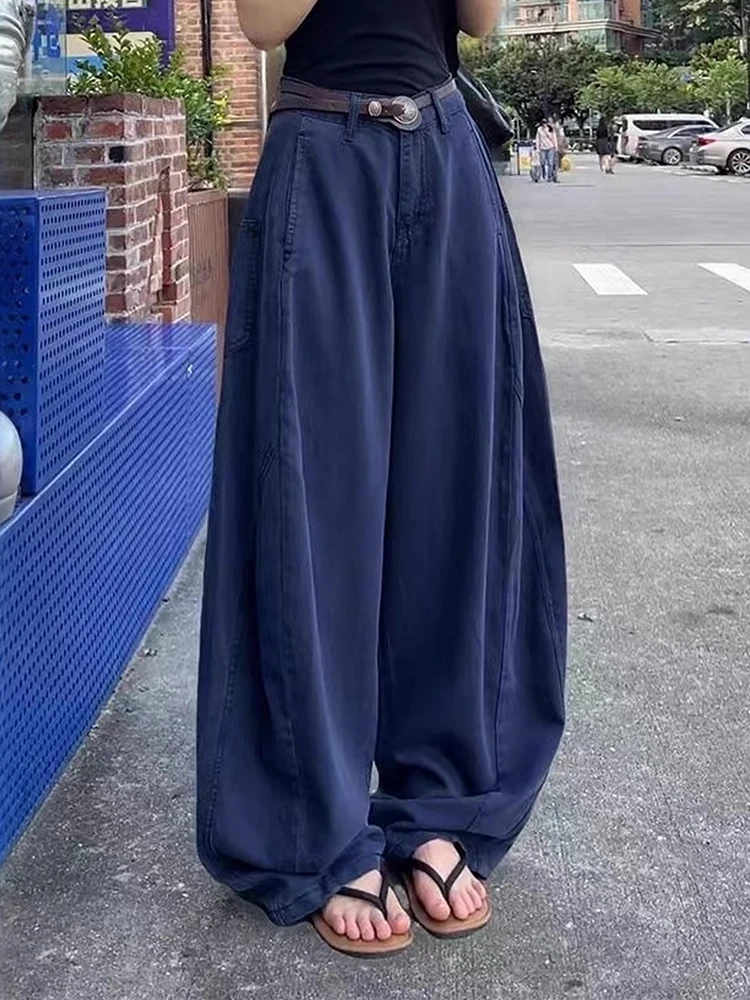 

Y2K широкие джинсы женские американские брюки с изогнутыми ножками свободные брюки с высокой талией длиной до пола осенние повседневные модные утягивающие брюки