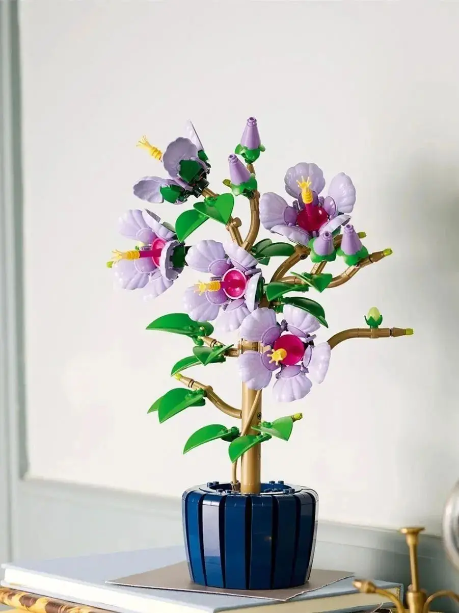 رومانسية باقة الورد بنة 10328 الإبداعية مكتب منزلي النبات الديكور اللبنات لعبة هدية عيد ميلاد للنساء #4