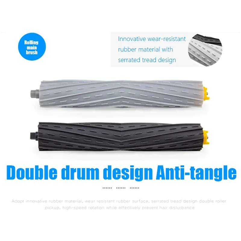 EAS-For Irobot Roomba 800 900 Series 860 870 880 890 966 980 أجزاء المكنسة الكهربائية أجزاء فرشاة الأسطوانة الجانبية فلتر Hepa