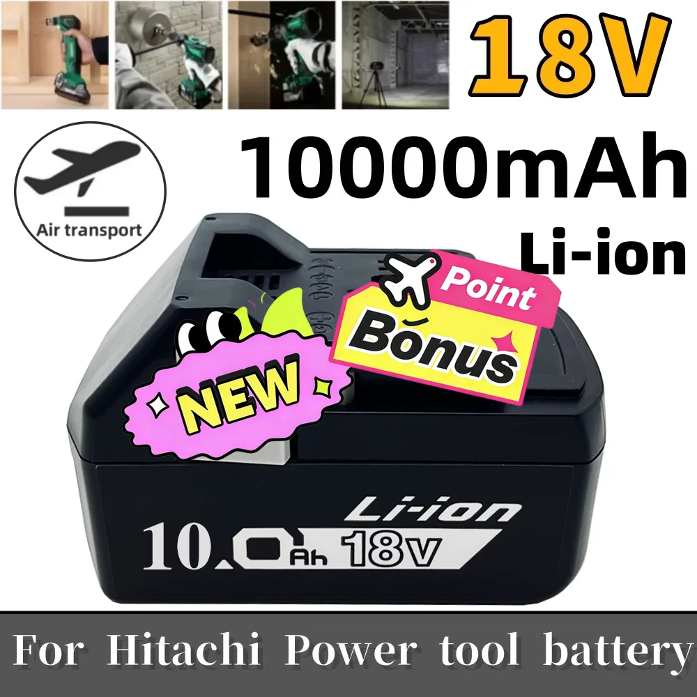 🚧For Hitachi 18V Tool Battery 10.0Ah Lithium Replacement Battery For Hitachi Power Tools BSL1830 BSL1840 DSL18DSAL BSL1815X🧸