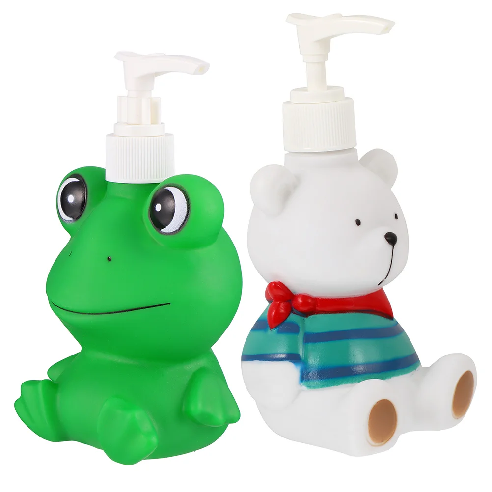 2 Pcs Press Bottle Hand Soap Dispenser Kids Body Wash Shampoo Lotion Pump Bottles Kitchen Material Sub Child