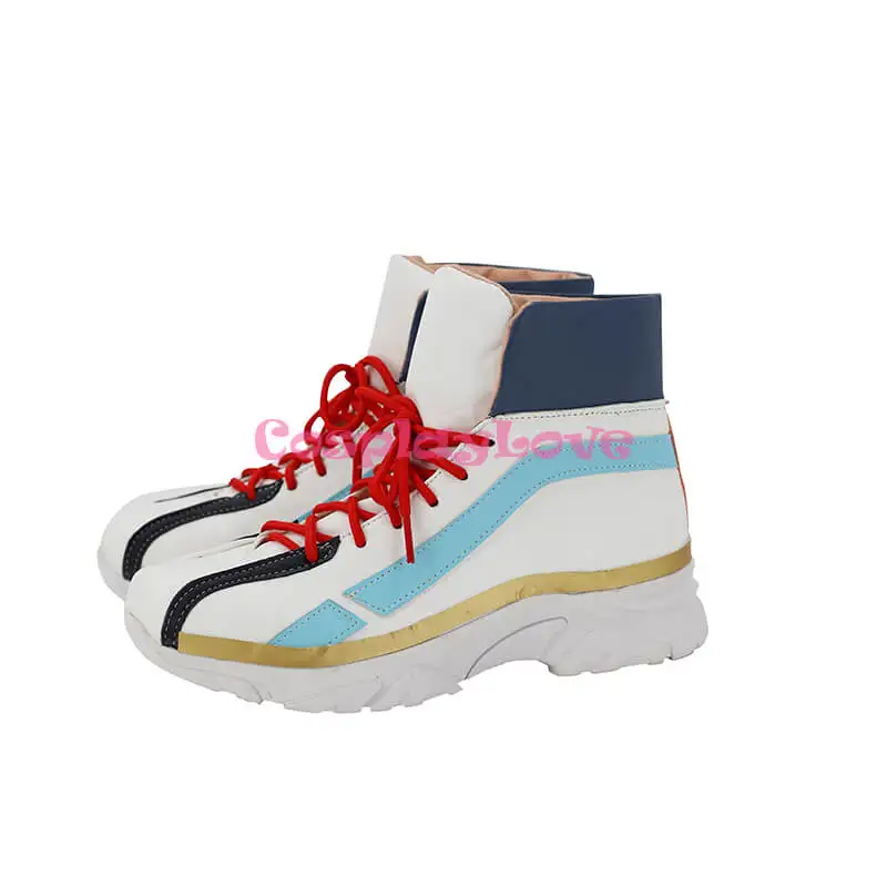 CosplayLove Game Ensemble Stars Nito Whtie Scarpe cosplay rosse Stivali lunghi in pelle Chrismtas su misura