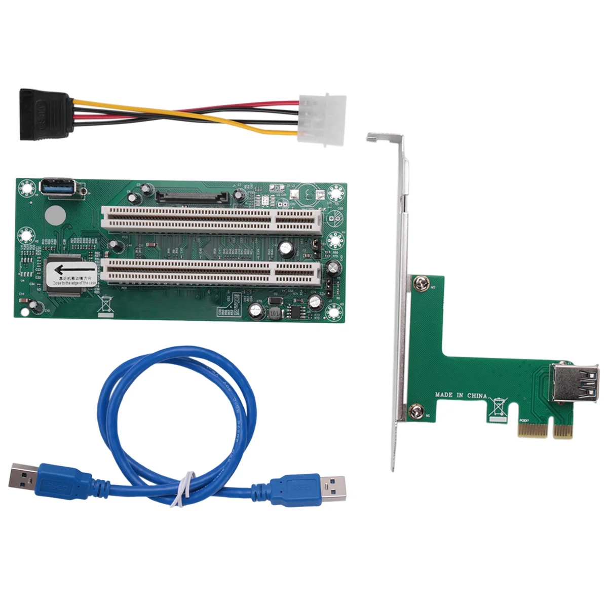 PCI Express ถึง Dual PCI Adapter การ์ด PCIe X1 ไปยัง Router Tow 2 สล็อต PCI Riser Card 2.5Gbps สนับสนุน Window Linux