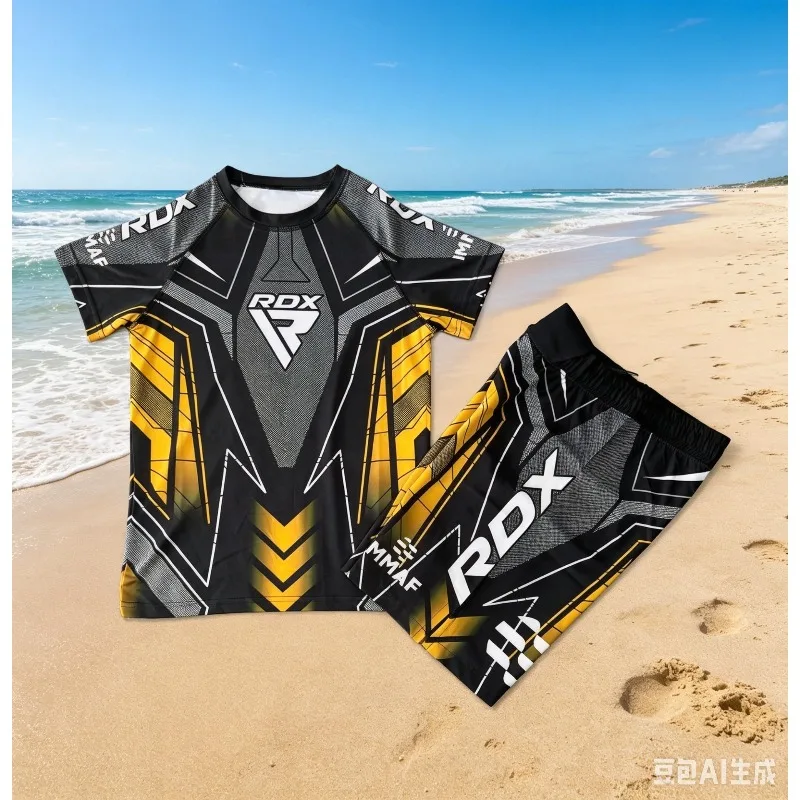2026 Summer Fighting Competition New Set Men Women Casual Round Neck Short Sleeve Breathable Jersey & Shorts Boxing Suit