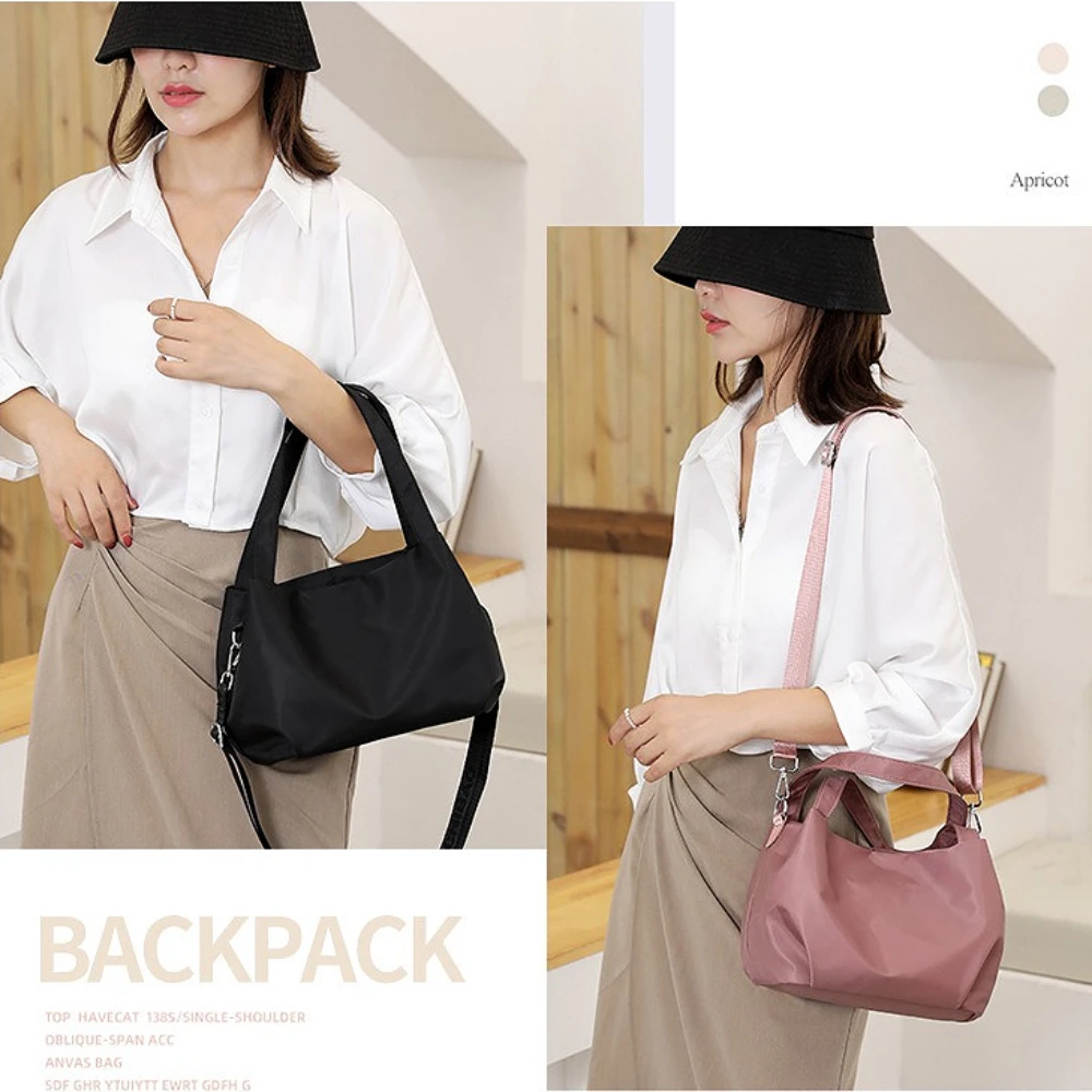 Geräumige Tragetasche aus Nylon |   Wasserbeständiges, federleichtes, festes Farbton |   Trendiger, lässiger Stil für Damen zum Tragen von Schultern und Achseln