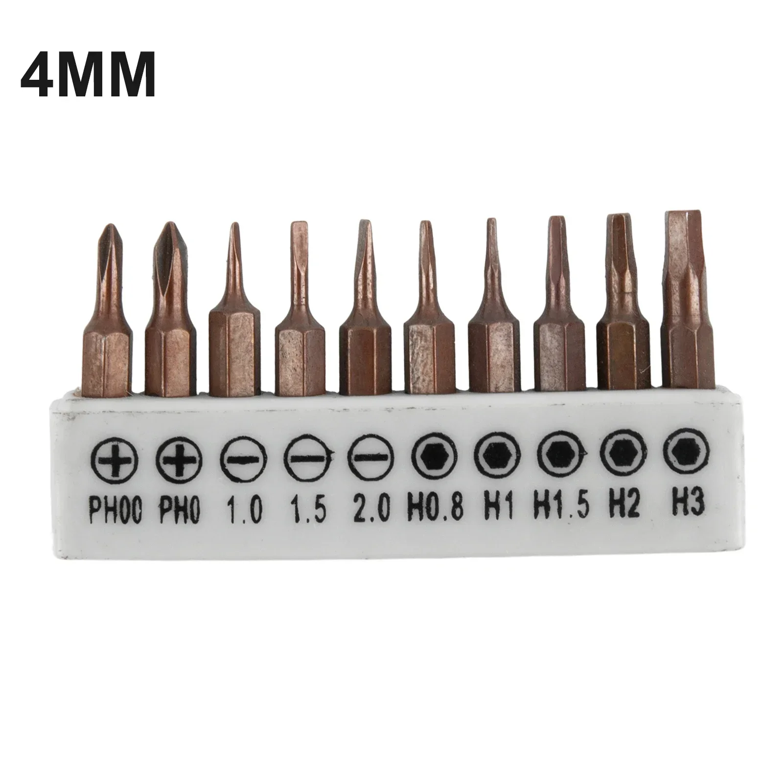 

10Pcs 4mm Hex Shank Screwdriver Bit Set Slotted Cross Head Screw Driver High Hardness Hand Drill Bits