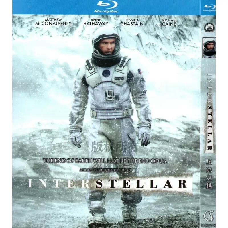 Blu-ray Sci-Fi Suspense Adventure Movie Interstellar High Definition 1080P 2BD Disc Non-DVD Disc