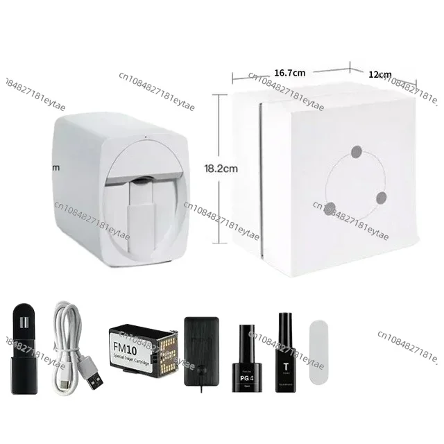 Smart Nail Printer 3D Portable Mobile Nail Painting Machine 2400DPI Printing Resolution Support WiFi/DIY for Home Nail Salon