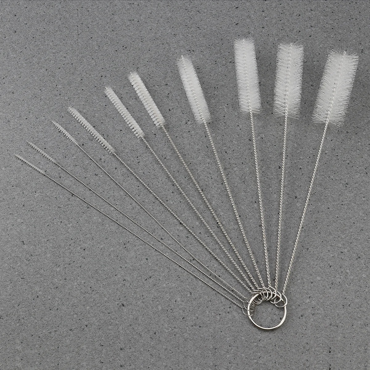 10 قطعة مجموعة فرش تنظيف أنبوب النايلون أقطار مختلفة منظف متعدد الأغراض لشفاطات الشرب لوحات المفاتيح والمجوهرات الزجاجية #4