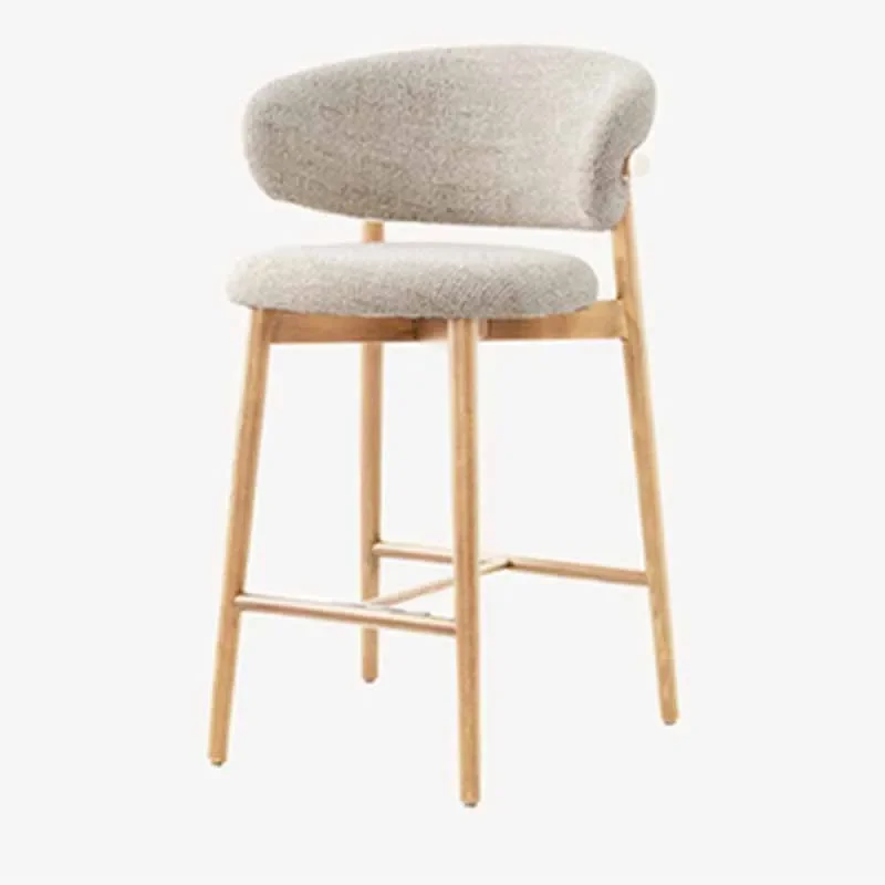 

High Reception Modern Bar Stools Kitchen Designer Leather Barber Relaxing Bar Chair Library Backrest Taburete Alto Furniture