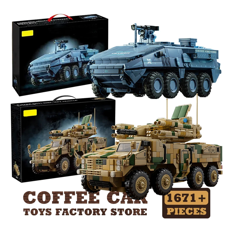 

NEW Army Heavy Tank MOC Bricks Set WW2 Military Armored Cars Building Blocks War Panzer 3D Model Children Toys Birthday Gift DIY