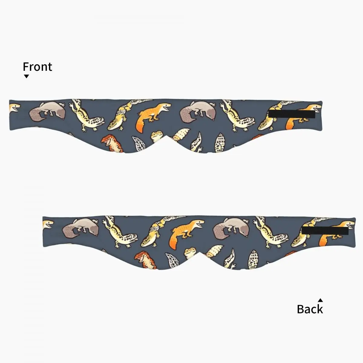 Chub Geckos In Dark Grey sleep eye mask Light Blocking Portable Eye Cover for Girls Boys Home Sleeping Party Eyeshade eyepatch view 3