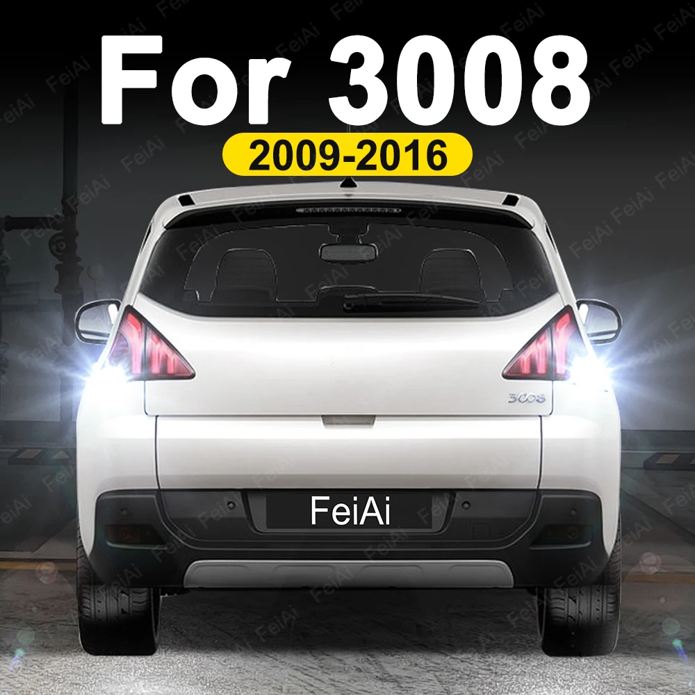 

Для Peugeot 3008 светодиодные фонари заднего хода 2009 2010 2011 2012 2013 2014 2015 3008 тюнинговые аксессуары лампы заднего хода белая вспышка