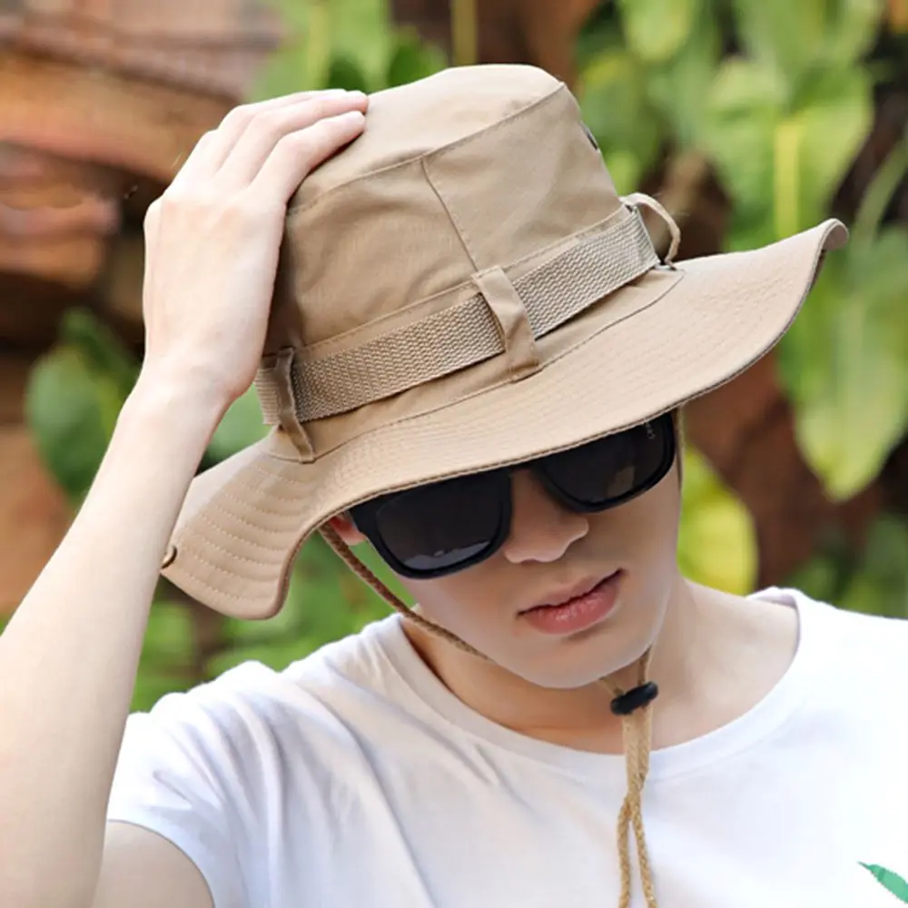 Women Fishing Wide Brim Bucket Hat Sun Hat Hiking Cap Neck Flap Cover