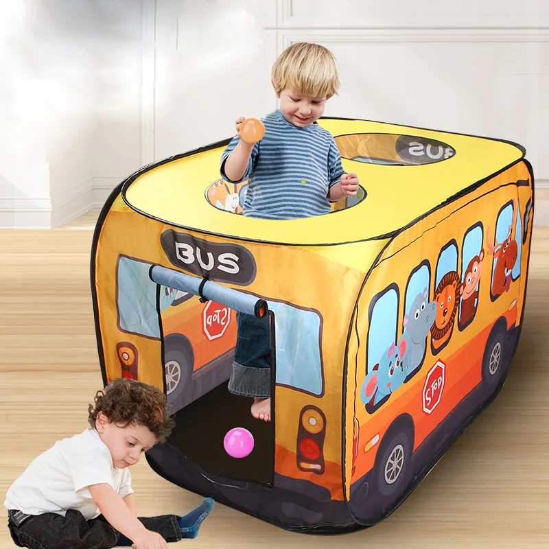 Spiel Haus Spielen Zelt Bus Ozean Auto Faltbare Pop Up Spielzeug Spielhaus Kinder Spielzeug Junge Mädchen Indoor Haus Ozean Bälle Pool Spielzeug Zelt