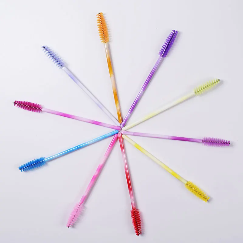 50 Pz/pacco Usa E Getta Pennello Per Ciglia di Cristallo Eye Lash Pennelli Per Trucco Mini Mascara Bacchette Pennello Strumento di Estensione Delle Ciglia