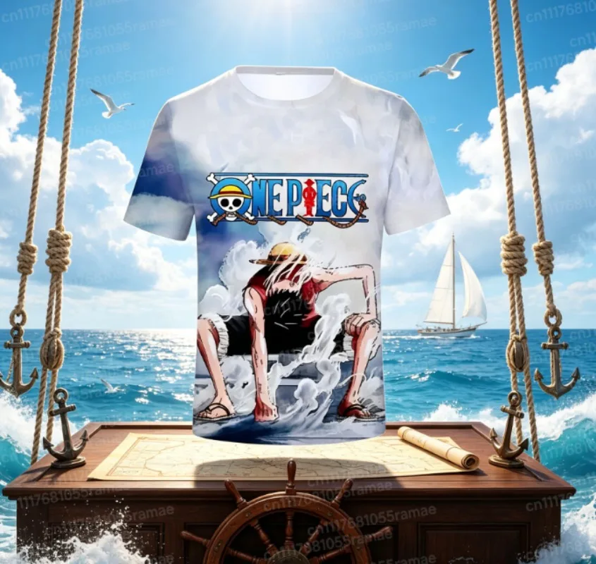 26 One Piece Trafalgar Law Heart Pirates T-Shirt Men's Jersey Y2K Oversized Casual Top Suitable for Daily Wear FamilyMatching