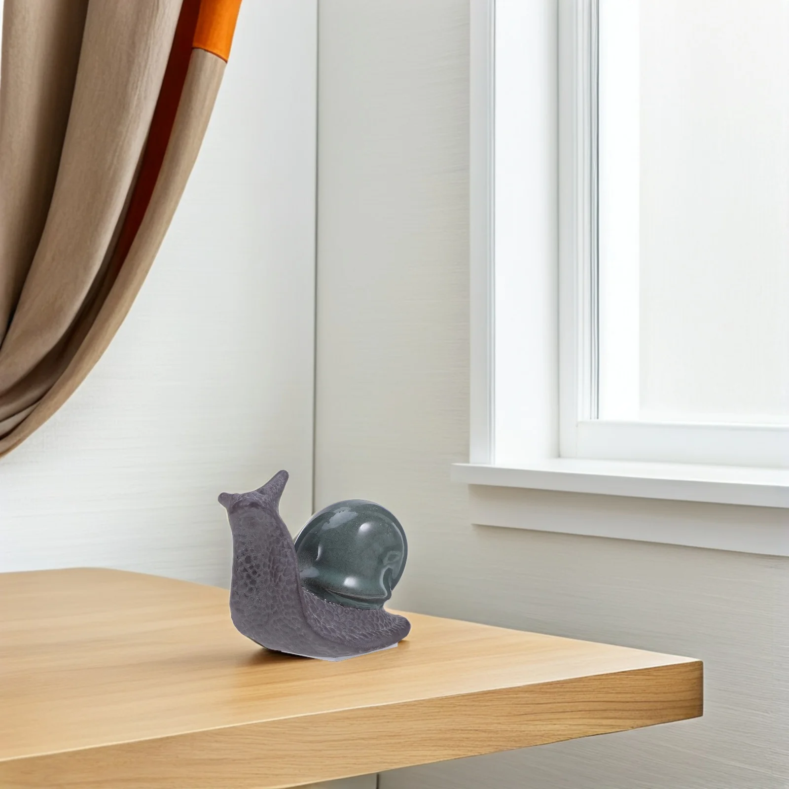 

Ceramic Snail Craft Moss Landscape Ornaments Nature Inspired Versatile Style Compact Space Saver Animal Snail Ornament