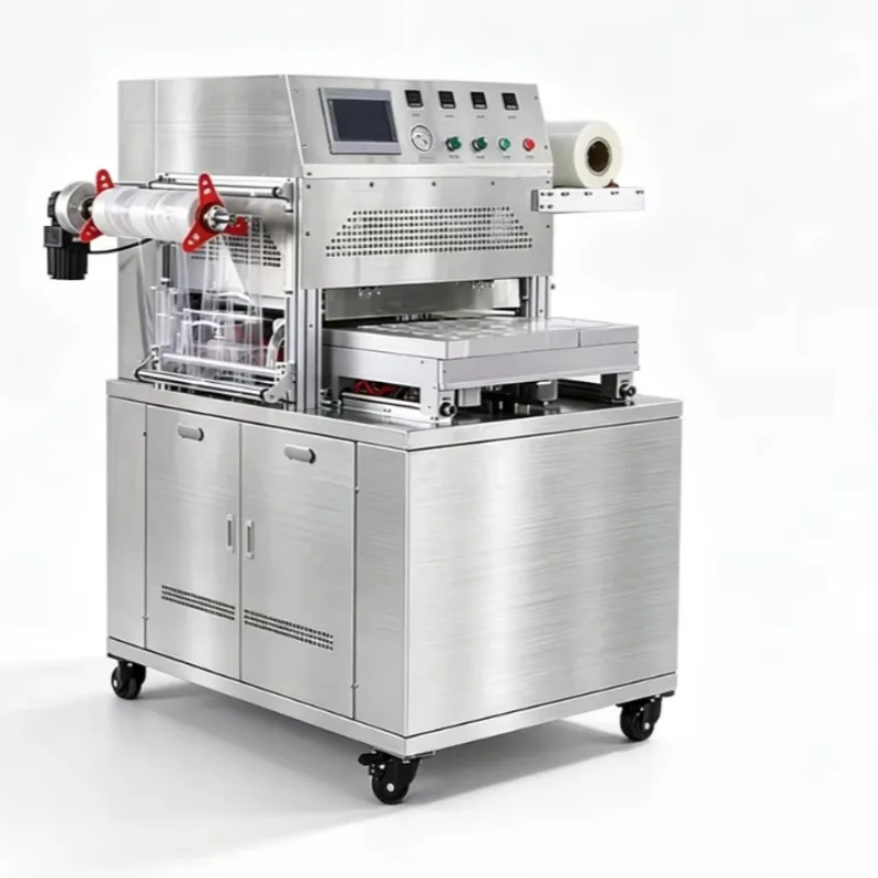 Industrial Tray Packing Machine 304 Stainless Steel Tray Sealer with Nitrogen Filling Perfect Sealing Effect Factory Supply OME