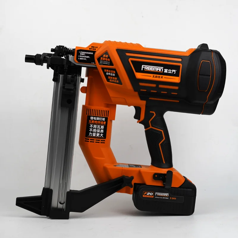 Freeman LD40 Lithium-ion brushless plastic row battery Powered Cordless Nailer Concrete steel Nail Guns