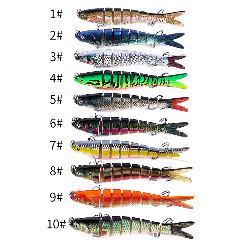  Clearance！Fishing Lures Bass Trout Multi Jointed Swimbaits Slow Sinking Bionic Swimming Lures Lifelike Bass Fishing Lures Kits 
