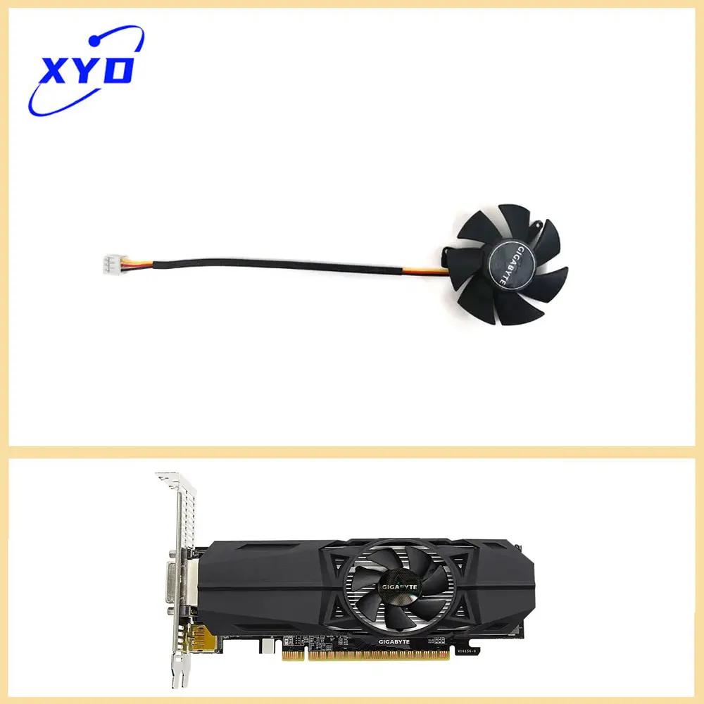 NOWY 3PIN FS1250-S2053A GTX1050Ti GTX1050 GTX1030 GTXN710 Wentylator karty graficznej do Gigabyte GTX 1050 Ti 1050 1030 N710 Wentylator chłodzący GPU