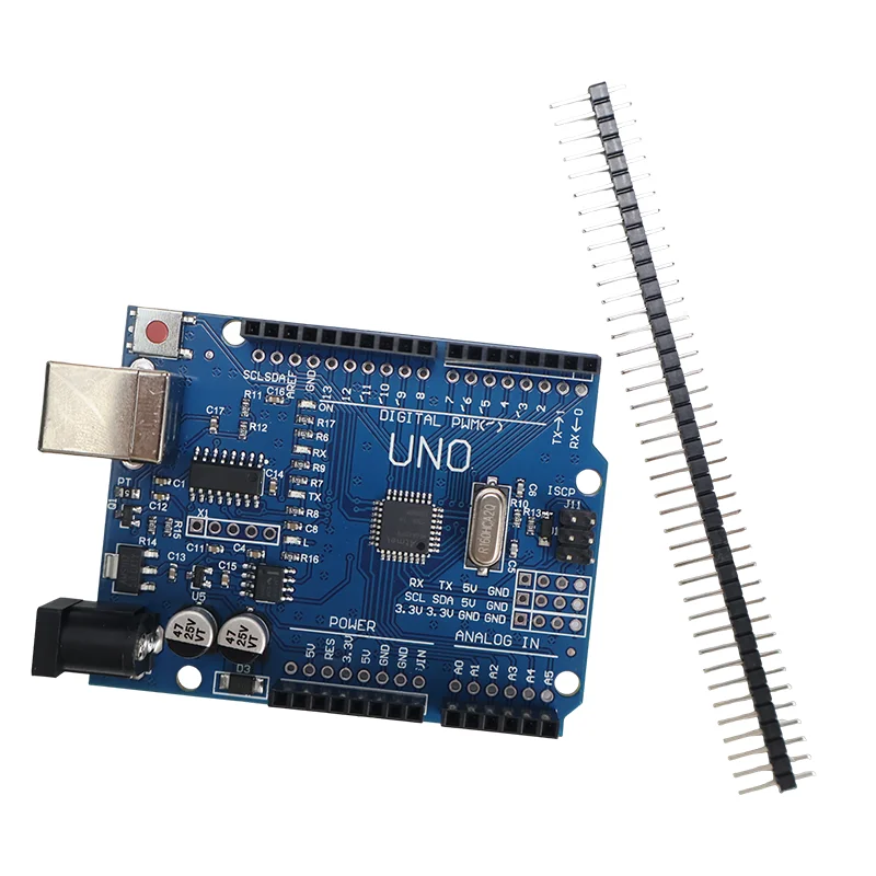 New 1Pcs UNO R3 Development Board with ATmega328P Chip with Pin Header + USB Cable for Arduino IDE DIY Electronics Projects