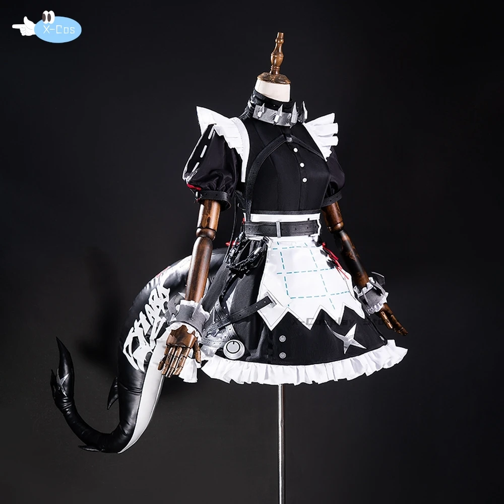 Zenless Zone Zero Ellen Joe Cosplay Costume Wig Maid Dress Uniform Tail Victoria Housekeeping New Eridu Halloween Party Women