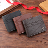 Men Short Bifold PU Leather Credit ID Card Holder Photo Holder Wallet Billfold Purse Clutch Solid Hombre Business Money Clip