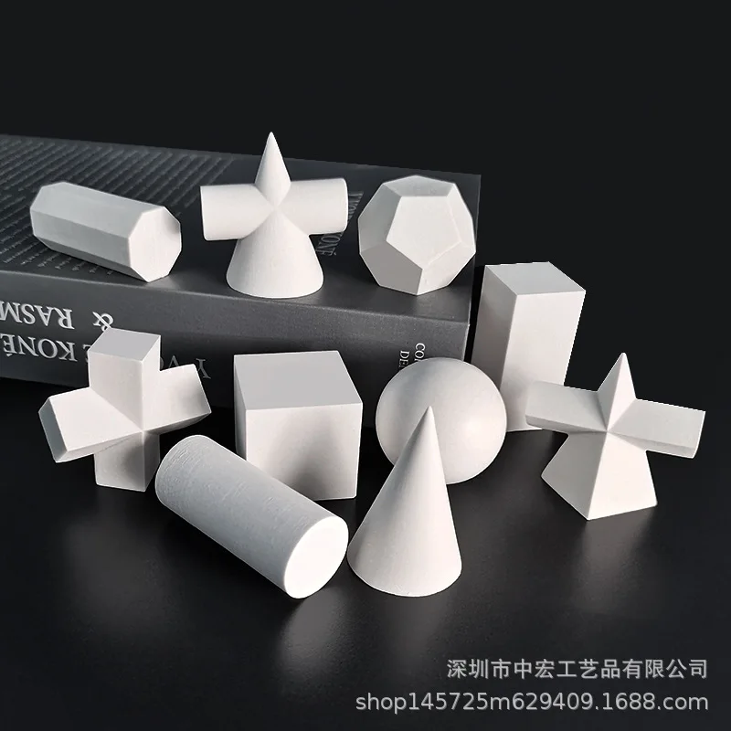 Sketch Geometry Model Sculpture Decoration Mini Art Teaching Aids Still Life Art Model Complete Set for Art Students