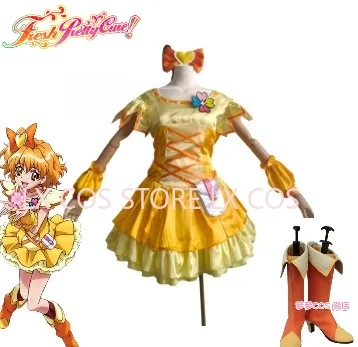 

FRESH Pretty Cure! Yamabuki Inori Cure Pine Cosplay Full Set Costume Halloween Costume Custom Size