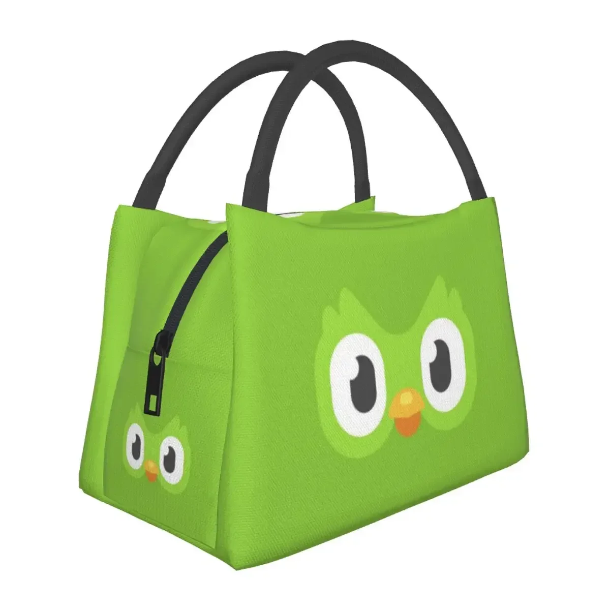 Duolingo Owl Duo 2 Lunch Bags Insulated Bento Box Waterproof Lunch Tote Picnic Bags Cooler Thermal Bag for Woman Student Office