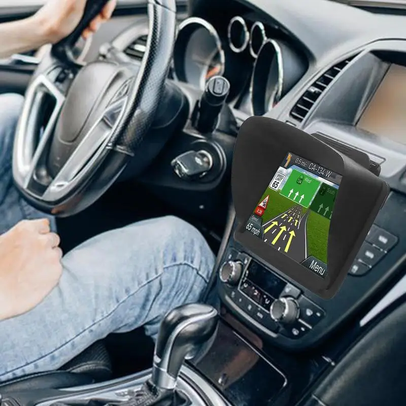 GPS Sun Shade Cover Sun Protection And Anti-UV Anti-reflective Universal GPS Navigator Sunshade For 6 And 7 Inches GPS