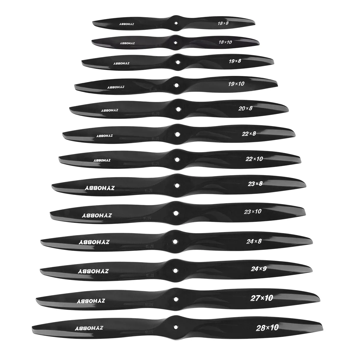 Carbon Fiber Propeller 18x08 19X10 20X10 22X10 16X08 17X08  for RC Gas/Electric Model Airplane