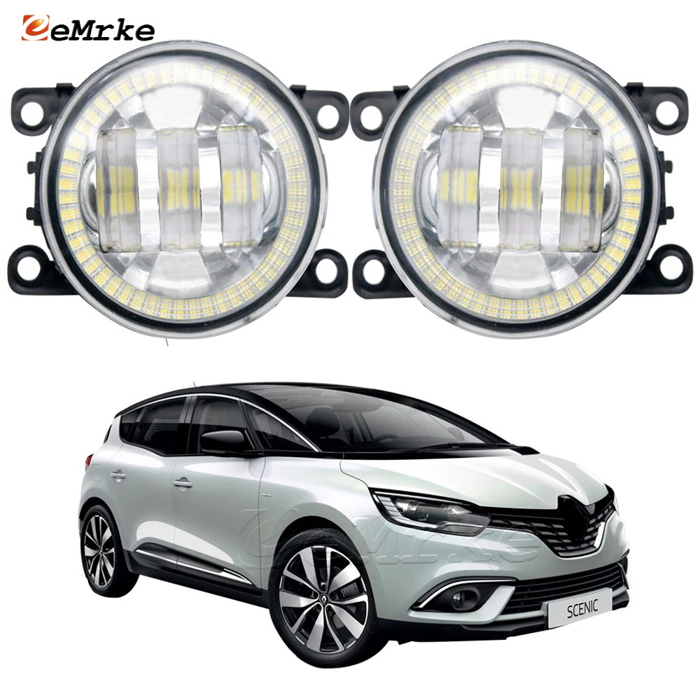 

Led Car Fog Lights Assembly for Renault Scenic IV J9/ Grand Scenic R9 2016-2022 Angel Eyes DRL Halo Daytime Running Lamp PTF