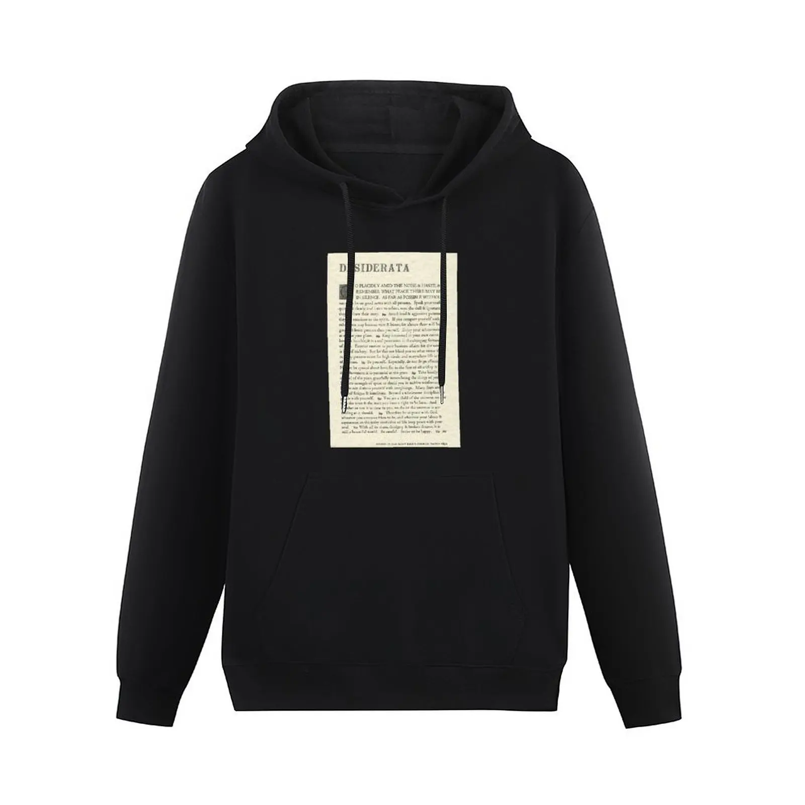 The Original Desiderata Poster by Max Ehrmann Pullover Hoodie autumn hooded shirt fashion men japanese hoodie