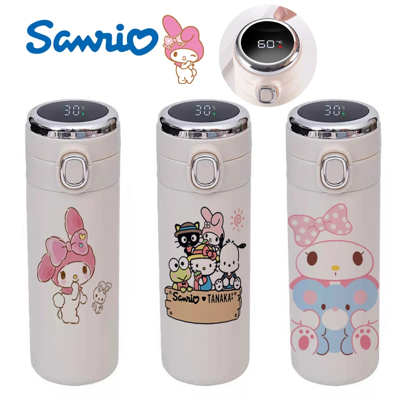 

Sanrio My Melody Intelligent Temperature Measuring 304 Stainless Steel Vacuum Cup Cute Good-looking Girl Student Water Cup Pea