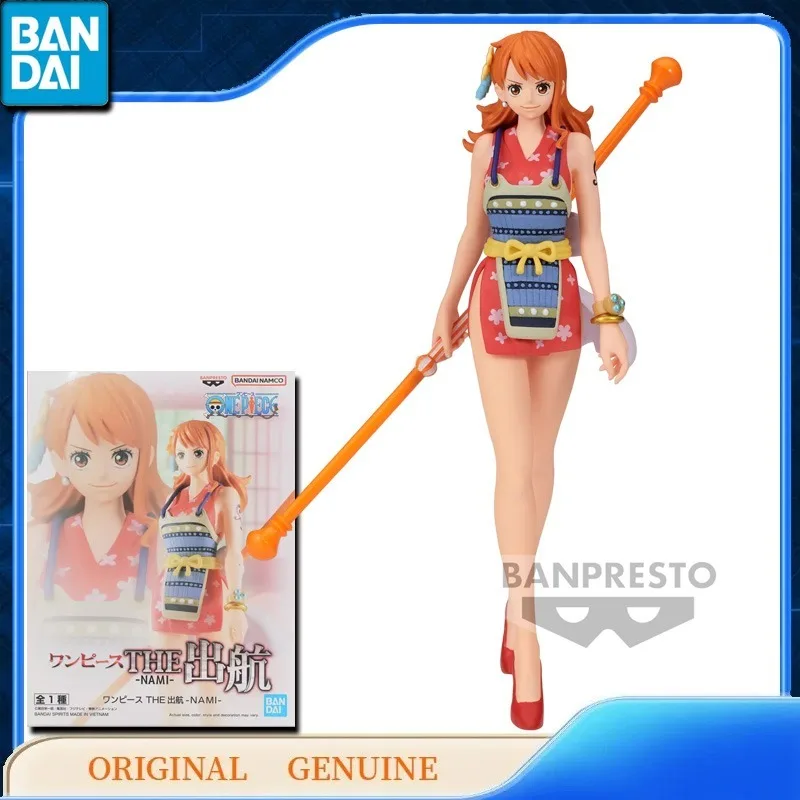 

Bandai Original Genuine ONEPIECE NAMI Sets Sail Anime Action Figures Toys Kids Gift Assembly Model Ornaments