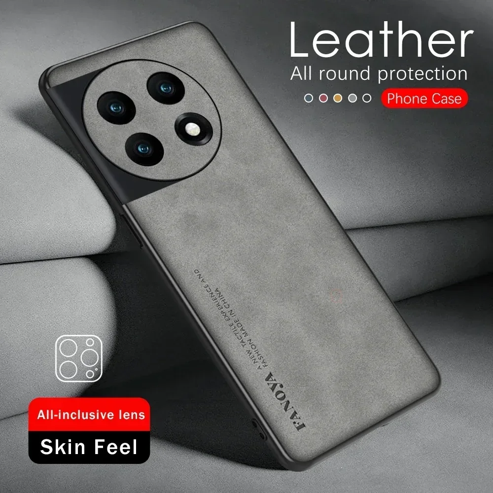 One Plus 10t 10r 9r 11r 2v Funda de piel de oveja de lujo para Oneplus 11 Ace 2 10 Pro 9 R T 5g 9RT hombres Retro contraportada Oneplus11