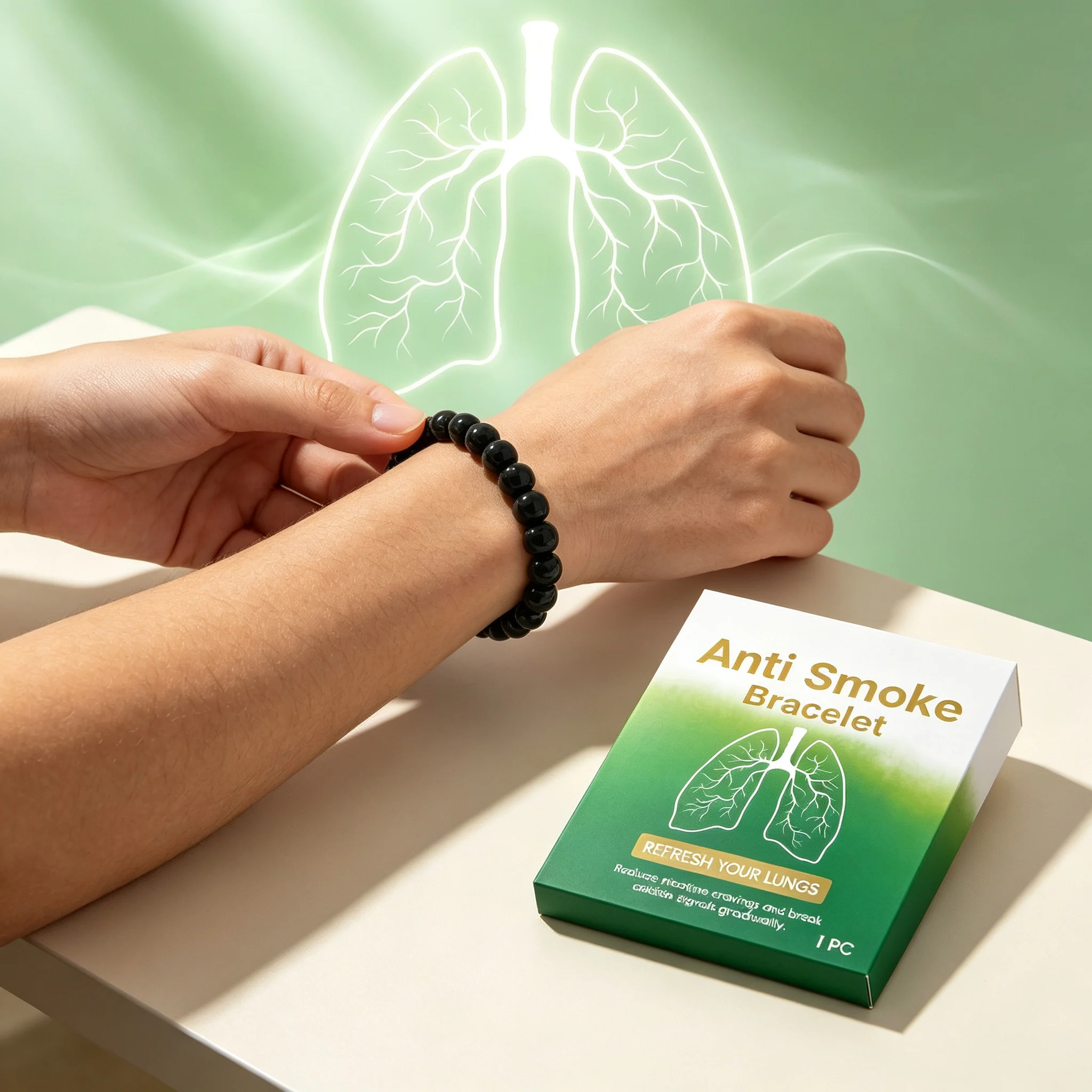 Men Anti-Smoking Bracelet Reduce Smoke Cravings Cessation Sequelae Fight Tobacco Dependence Relief Anxiety Improve Sleep Quality