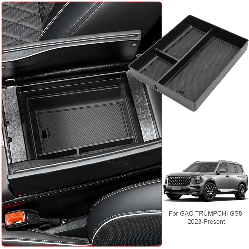 

ABS Car Armrest Box Storage For GAC TRUMPCHI GS8 M8 2022-Present Auto Wireless Charging Pad Lower Central Control Organizer Bag