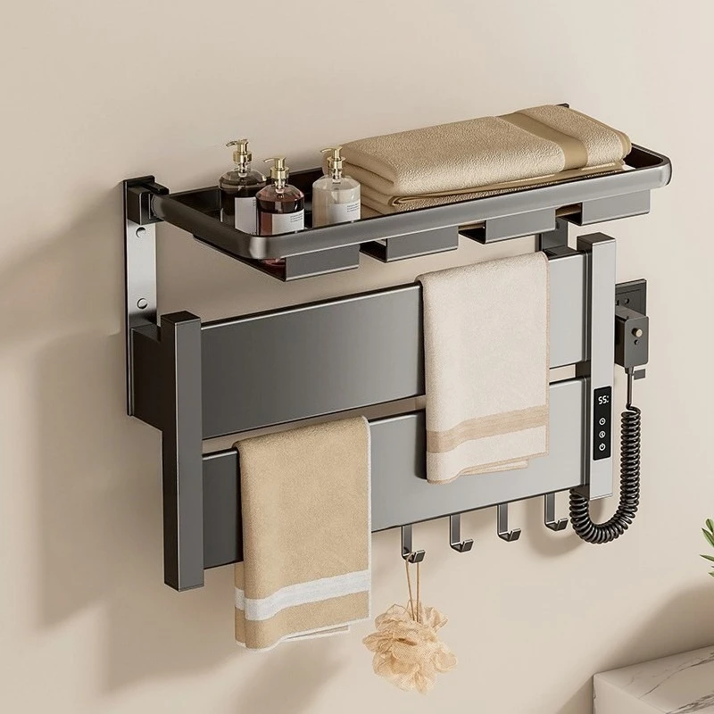 Toallero eléctrico con calefacción de montaje en pared, toallero de baño inteligente moderno, radiador de toallas de agua, suministros de accesorios de baño