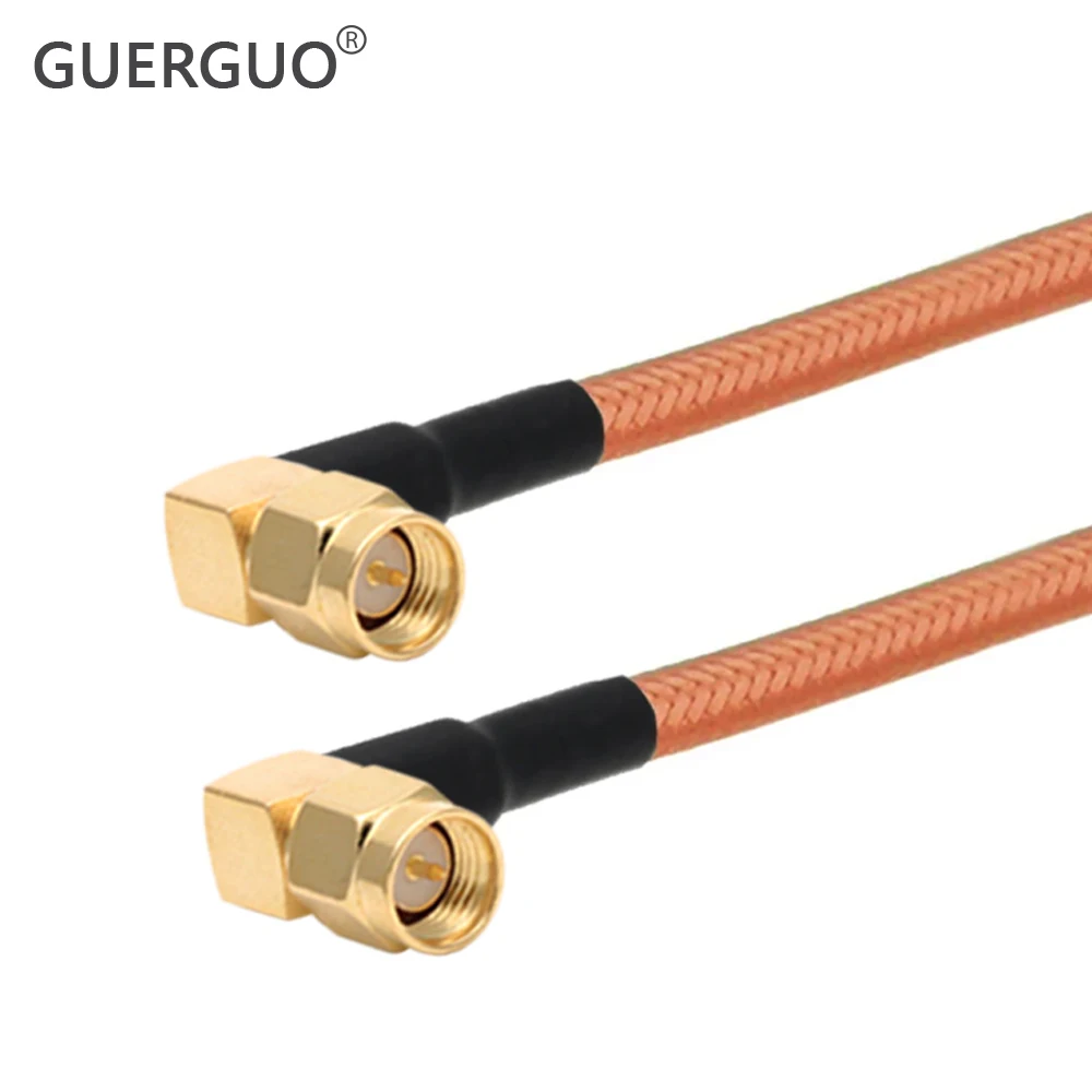 

SMA Male Right Angle to SMA Male 90 Degree Connector RF Coaxial RG142 Cable Crimp Wire Terminal RF Jumper pigtail Cable 50Ohm