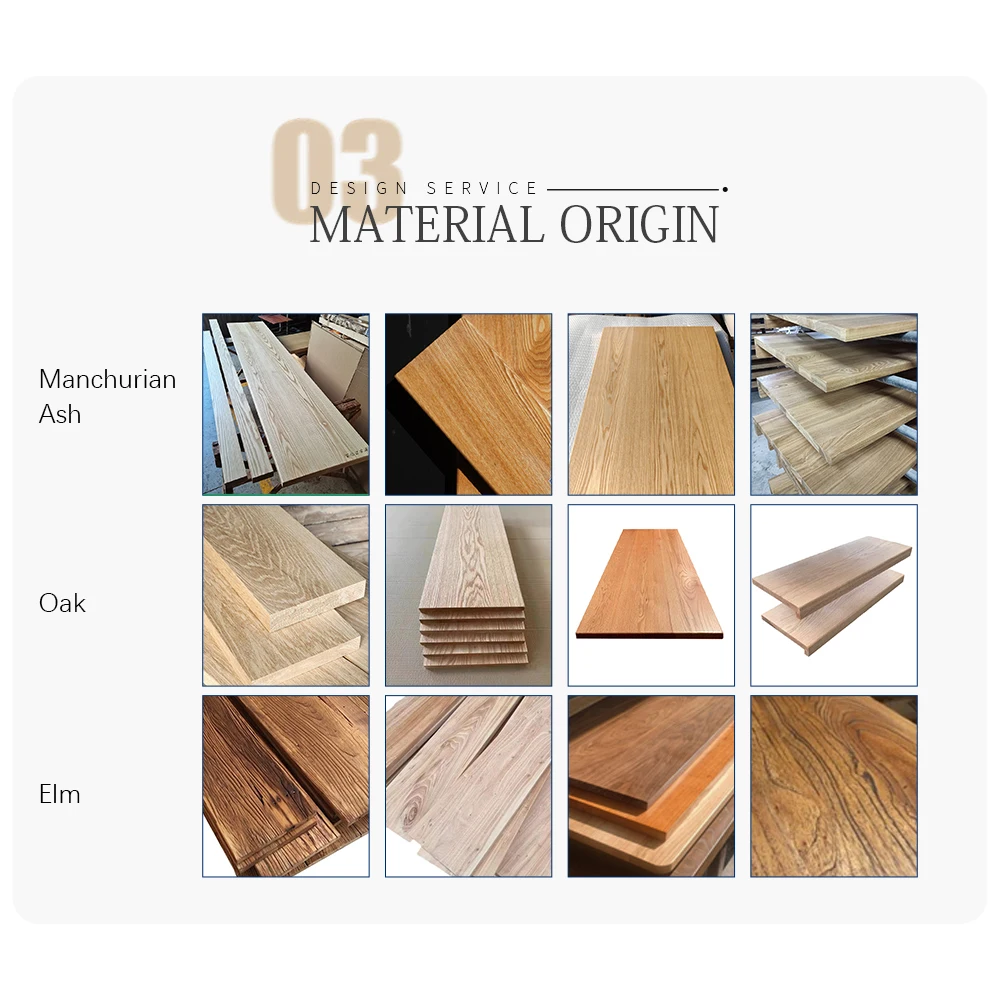 Customization Customized Stairs Modern Luxury Indoor  Wooden Steps Treads Staircase 3.6m*0.3m*0.03m/0.032m/0.037m