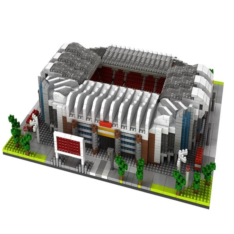 2023 Football Old Trafford Camp Nou Bernabeu San Sir Stadium Real Madrid Barcelona Club Diamond Building Blocks Toy Gift