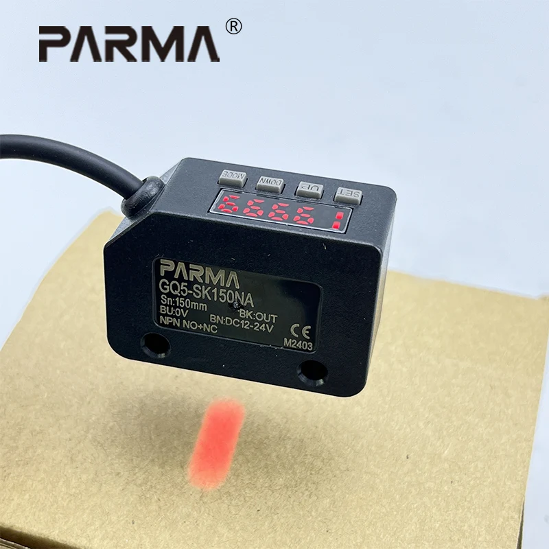 PAMRA Digital display photoelectric sensor detection distance 150mm visible light sensor belt conveyor belt detection GQ5-SK150N