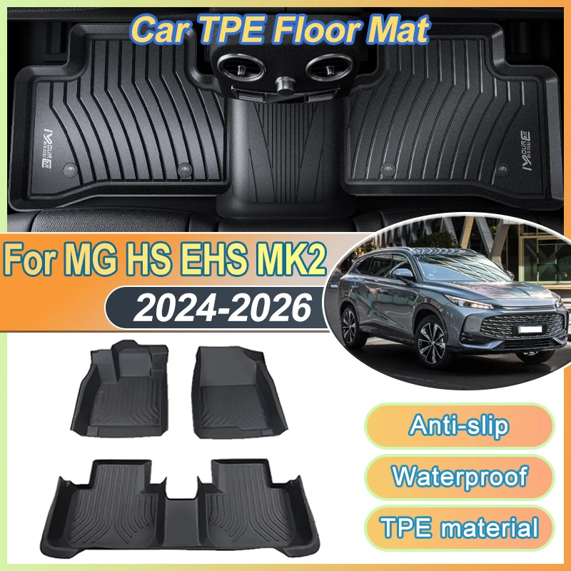 

Car Floor Mats For MG HS EHS MK2 2024 2025 2026 LHD 3D Waterproof Mud Carpet Foot Full Pad Easy Clean TPE Material Accessories
