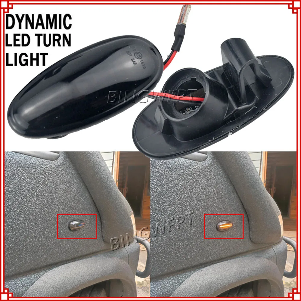 NEW LED Dynamic Side Marker Lights Arrow Turn Signal Lamps For Mitsubishi Pajero Sport K9 Galant Outlander Lancer Freeca I-Miev