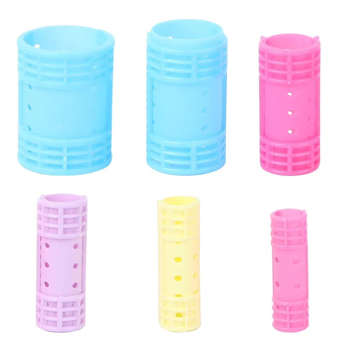 

1Set Multi Color Hair Rollers Strong Plastic Curling Tools for Natural Curls Damage Free Hair Styling Ideal for Women